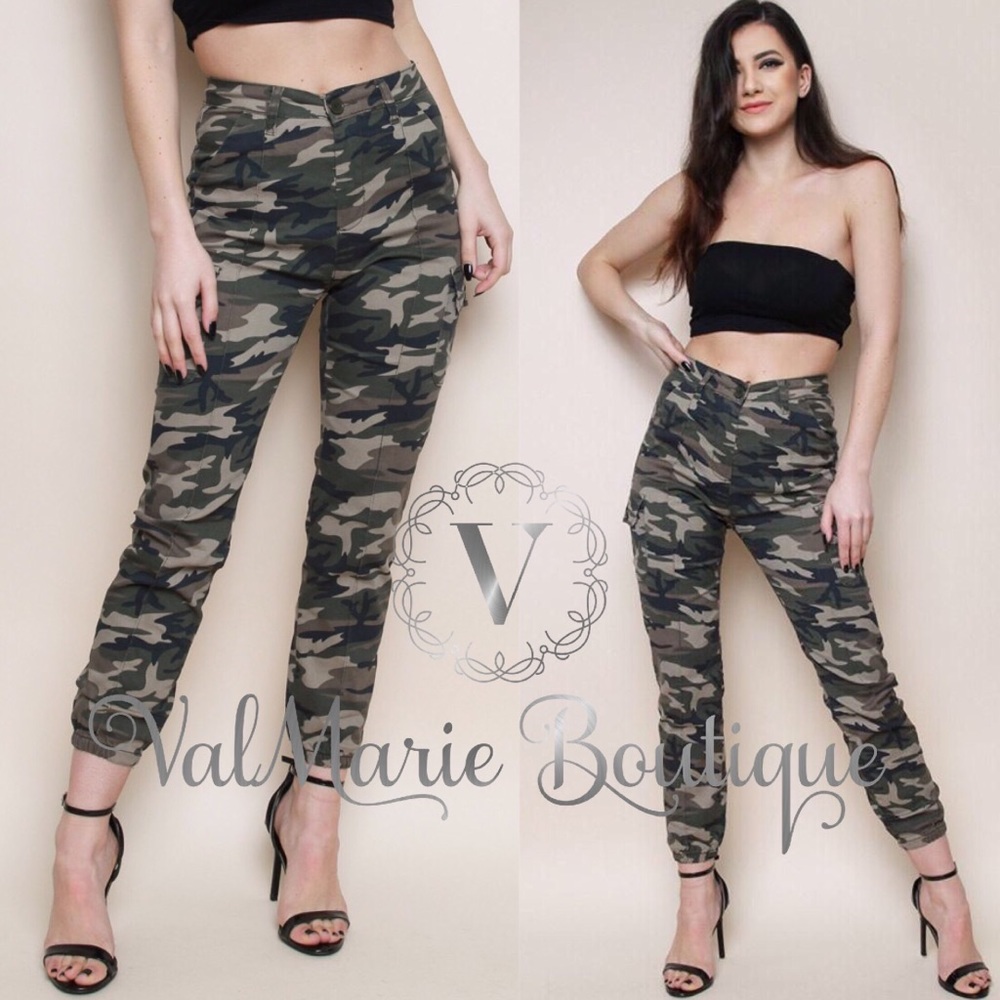 HERE! Camouflage Army Cargo Jean Pants